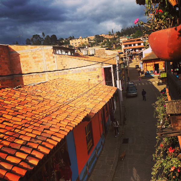 Rooftops of Raquirá, Colombia, After an Afternoon Storm