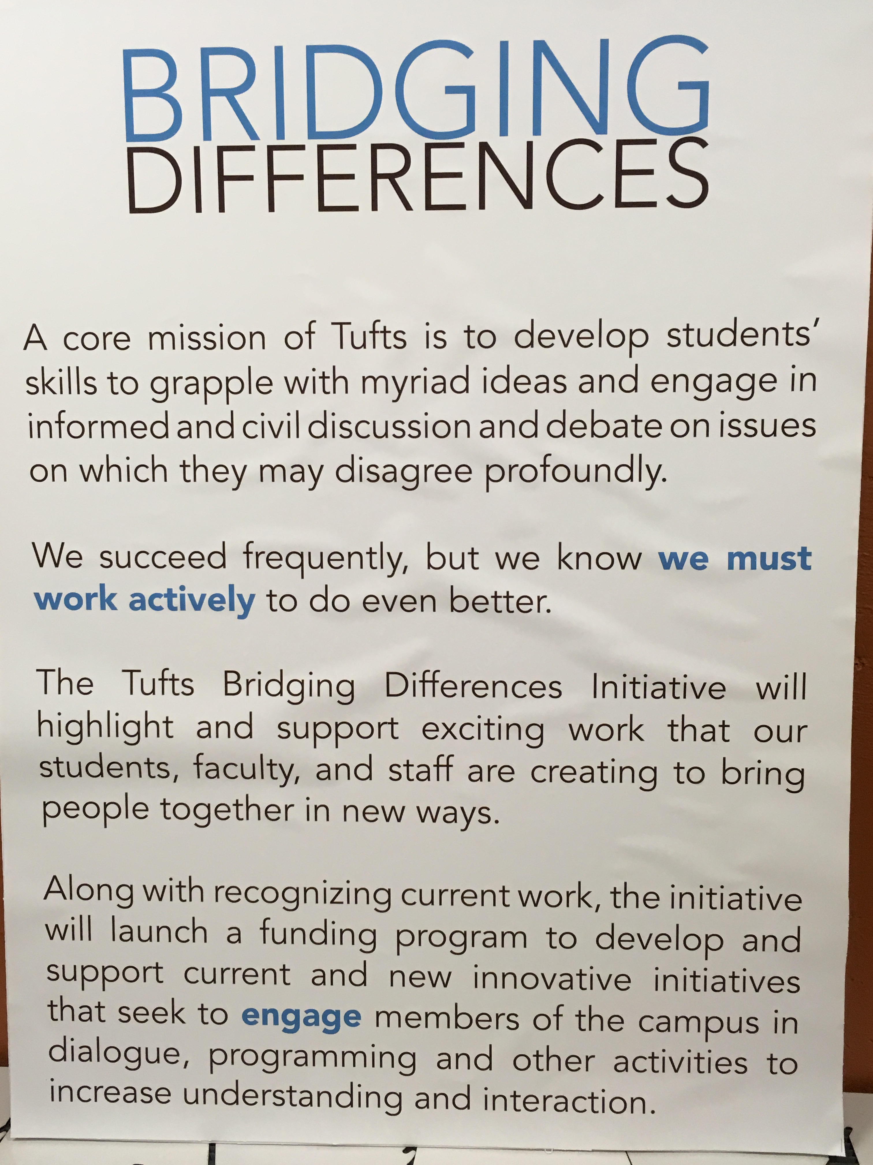 Bridging Differences, an all-campus Tufts initiative, comes to Ginn Library