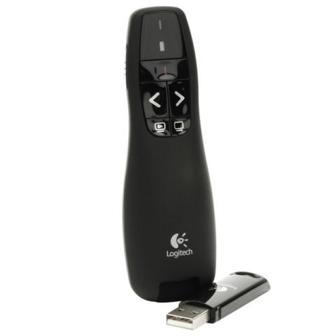 Presentation remote, with its USB receiver
