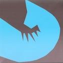 blue elephant trunk with brown background
