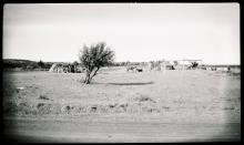 Rural landscape in black and white